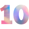 Bunte Zahl 10