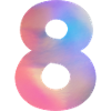 Bunte Zahl 8