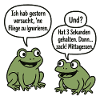 Froschhumor: Fliege ignorieren Witz