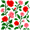 PixelArt: Rose Petal Pattern