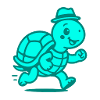 Cute Turtle Race Running