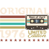 50 års fødselsdag Original kassette April Vintage 76