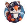 Flying squirrel with glasses