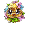 Cheerful Floral Waffle