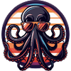 Oktopus Cool Sommer