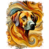 Rhodesian Ridgeback - kunstvoller abstrakter Stil