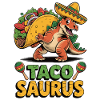 Funny Taco Dino with Sombrero