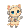 Chat aventurier de l’espace