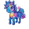 Rainbow bangs