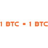 1 BTC = 1 BTC