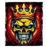 Crâne Roi Couronne