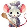Culinary charm in polygon style