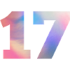 Bunte Zahl 17