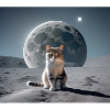 Chat sur la lune