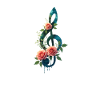 Blumiger Violinschlüssel Harmonie