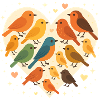 Oiseaux et papillons