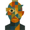 Abstraktes Gesicht
