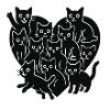 Cats - Heart-shaped cats
