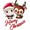 Père Noel et Renne Kawaii