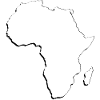 Africa map as an outline