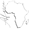 Africa map as outline EN