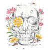Skull with Flowers & Insects