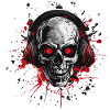 Creepy Skull Disc Jockey
