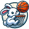 Cute basket hunter bunny