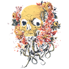 Flower Skull with Roots & Tentacles