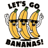 Dancing bananas with sunglasses