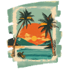 Summer, beach and palm trees