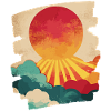 Summer Palm Tree Sunset