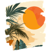 Summer Palm Tree Sunset