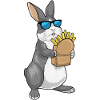 Frites lapin