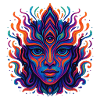 Psychedelische Farbenexplosion