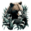 Cadeau Bear Eats Wild Garlic