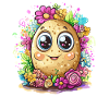 Fleur de patate heureuse