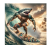 Surfer Shark Creative Design