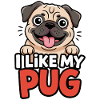 J’aime mon chien carlin Love