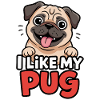 J’aime mon chien carlin Love