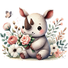 Cute Rhino Baby Rhino