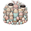 Ostern Kaffee Osterhase Kaffeetrinker