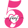 Digit Five 5 with Heart