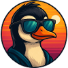 Cool Penguin Sunglasses Summer Cartoon