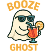 Ghostly Booze Enthusiast with Sunglasses