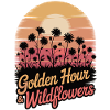 Sunset with wildflowers