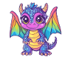 Bunter Baby-Drache