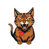 Anime Cat with heart Photo