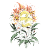 Flower Skull with Rampant Nature
