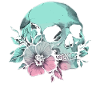 Pastel Skull with Flower & Style